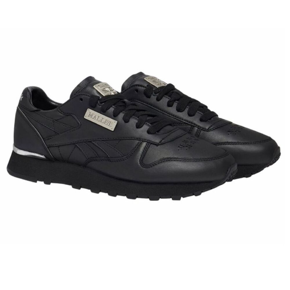 Mallet Mens Classic Leather Sneakers / Black